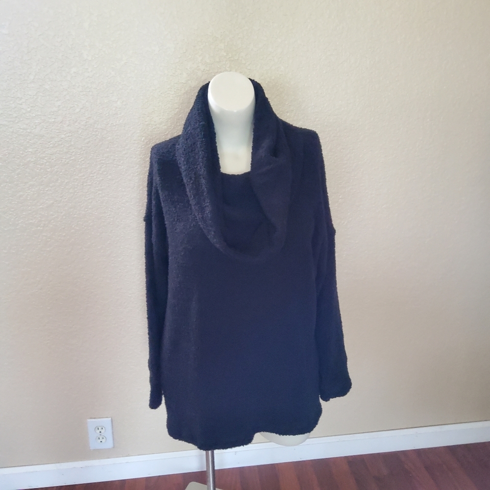 Xersion Cowl Neck Pullover Sweater Black 1X New